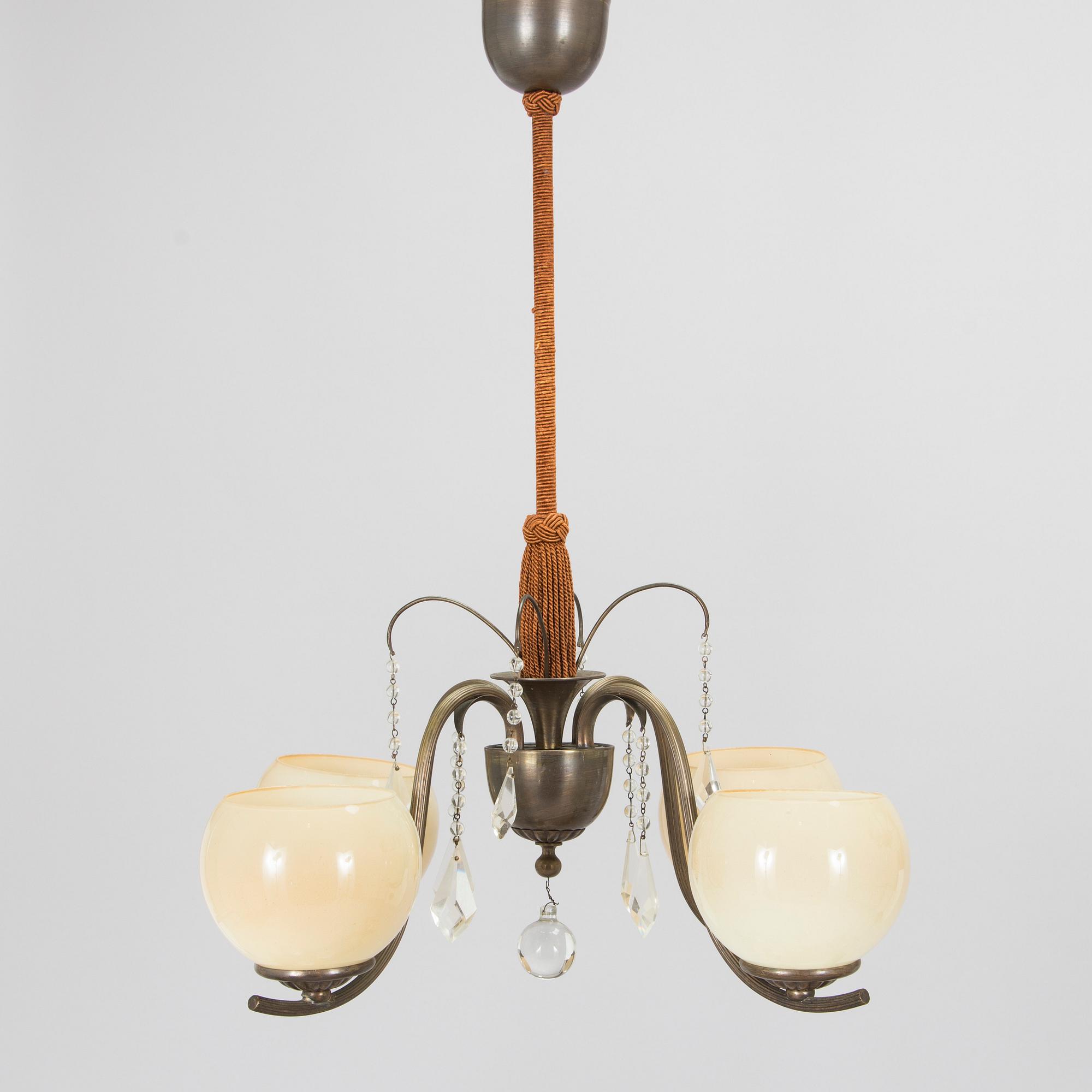 A 1930s model 326/4 ceiling lamp by Taidetakomo Antti Hakkarainen.