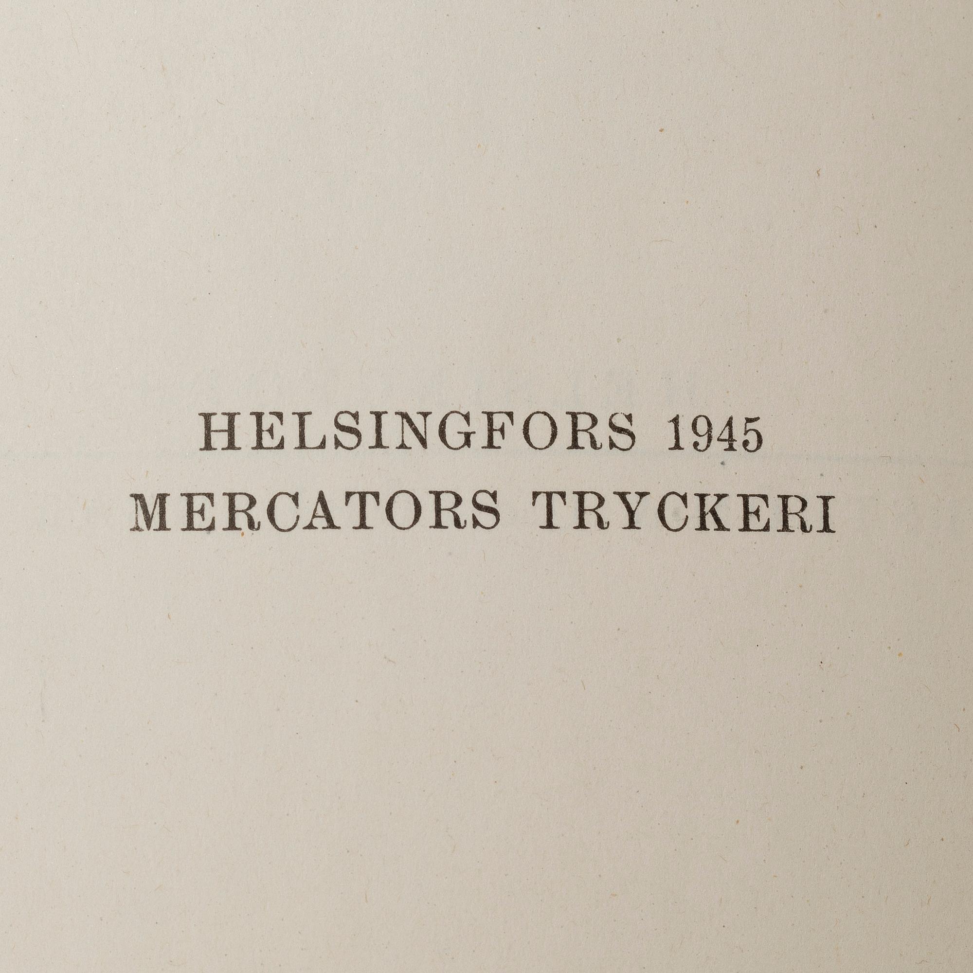 Four books by Tove Jansson and one by L. Carroll illustrated by Tove Jansson. 1945-1966. Signed drawing in one book.