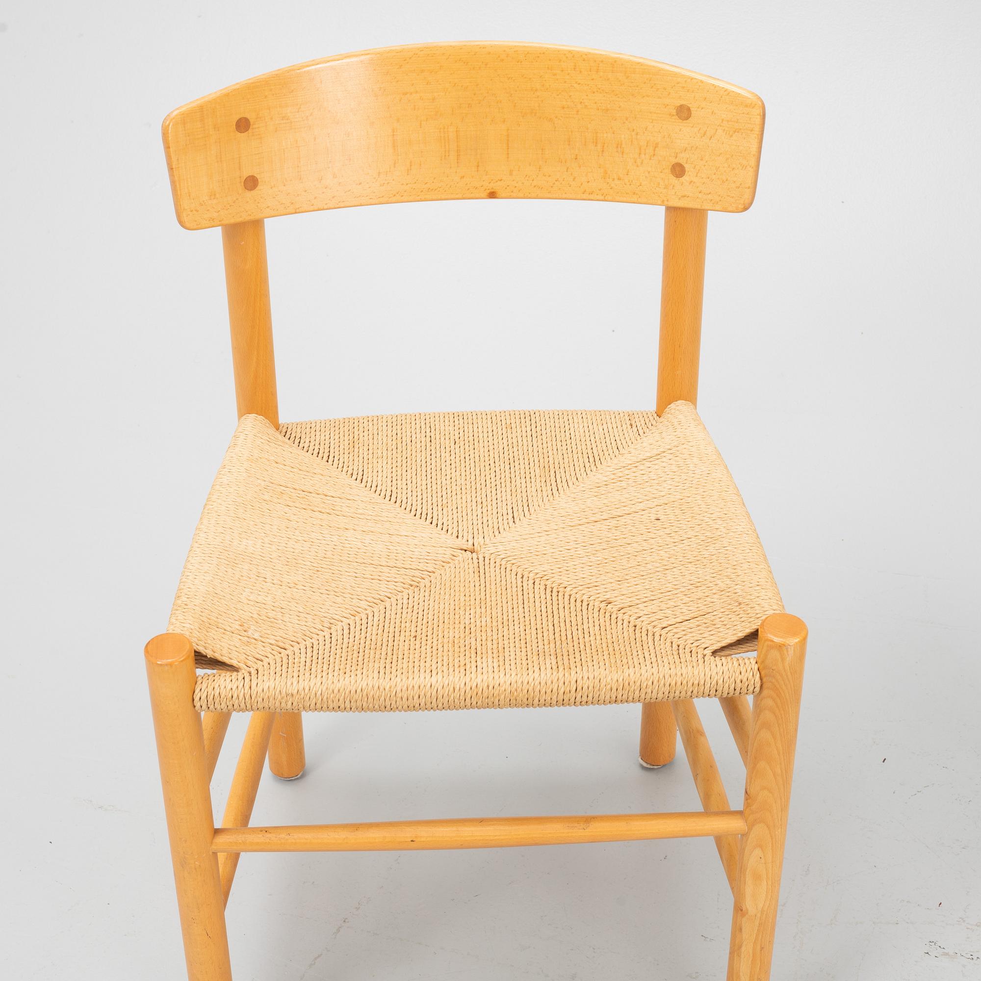 Børge Mogensen, stolar, 4 st, ”J39”, Danmark, 1900-talets andra hälft.