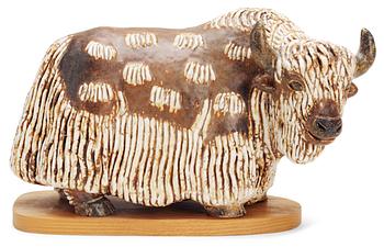 317. A Gunnar Nylund figure of a yak, Rörstrand.