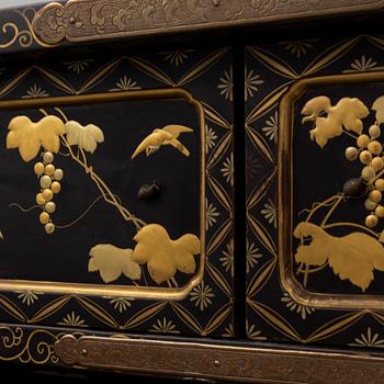 A Japanese lacquer work cabinet, early 20th Century.