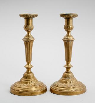 LJUSSTAKAR, 1 par, empire, 1800-talets första hälft.