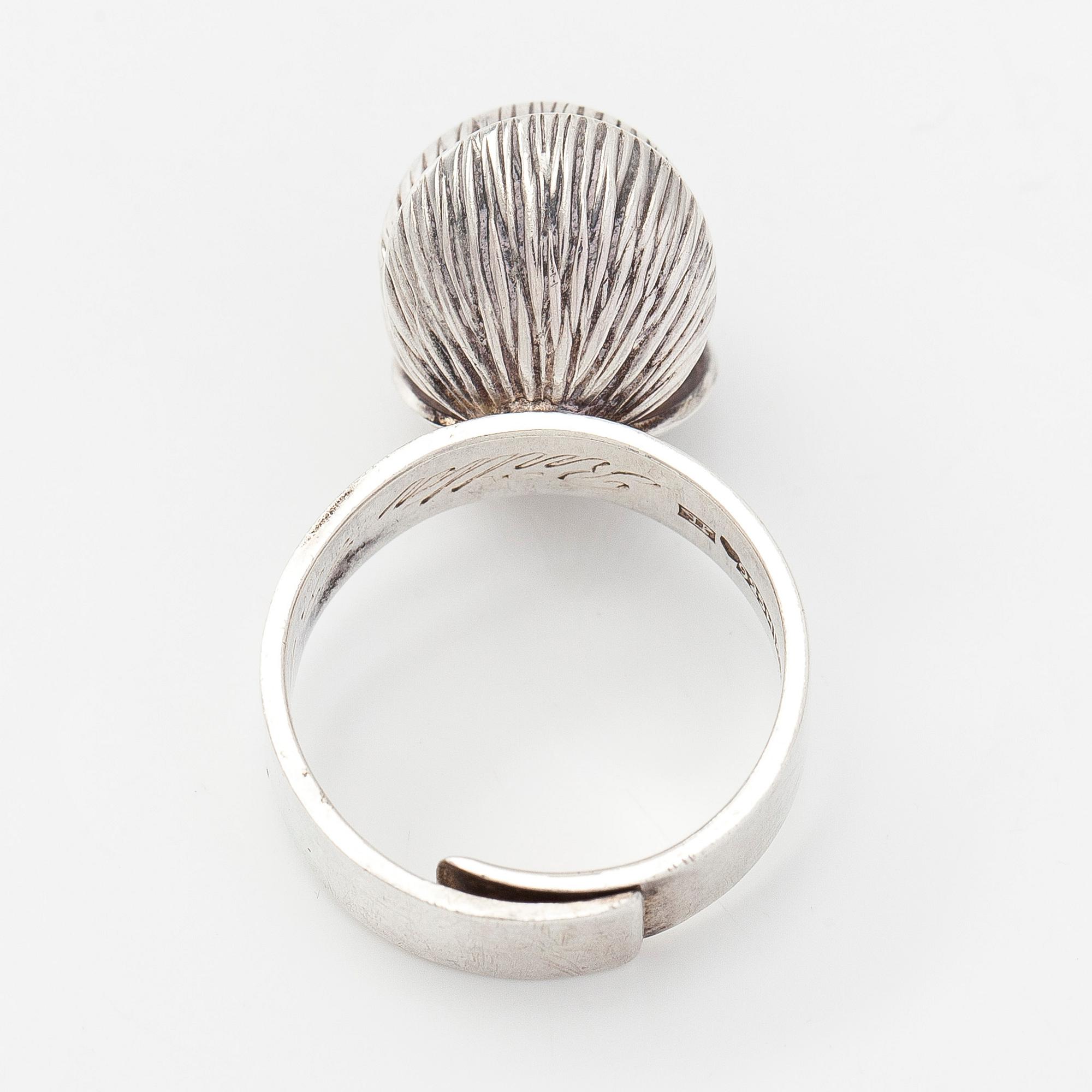 Elis Kauppi, sormus, ametisti, hopea, Kupittaan Kulta, Turku 1970.