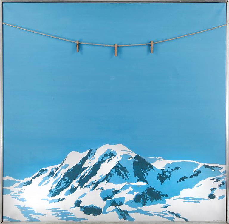 LG LUNDBERG, olja och blandteknik på duk. Signerad och daterad 1970 a tergo.