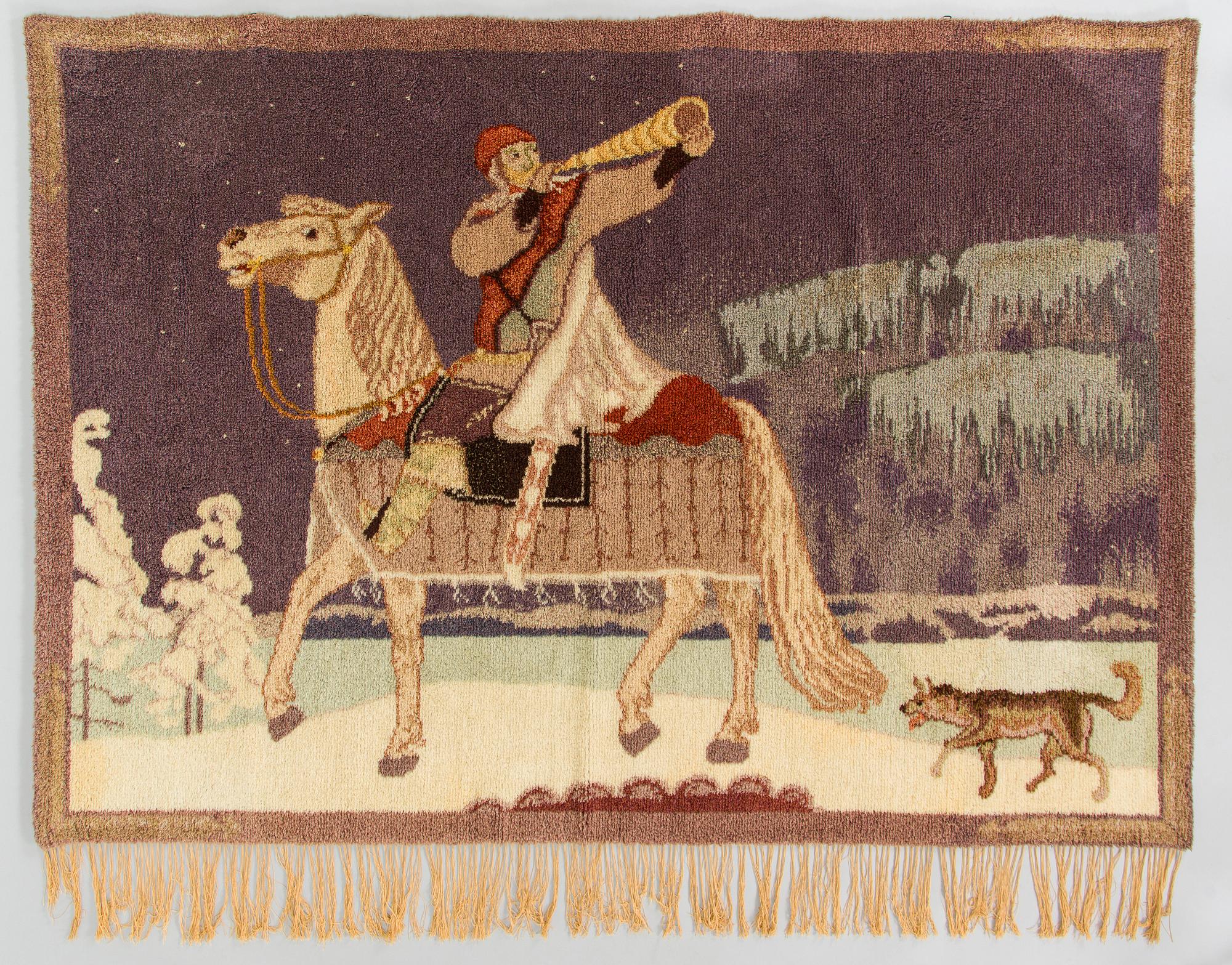 Akseli Gallen-Kallela, rya, Kodiksamin Mattokutomo. Ca 245 x 175 cm.