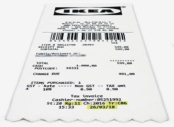 Virgil Abloh, matta "Kvitto", IKEA x Virgil Abloh, "MARKERAD" kollektion, ca 200 x 90 cm.