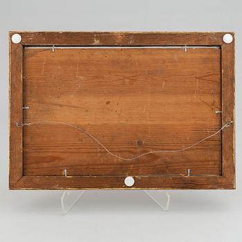 A gustavian frame with enfraving vy Fredrik Akrel after a drawing by Jean Jacques von Biland, 18th Century.