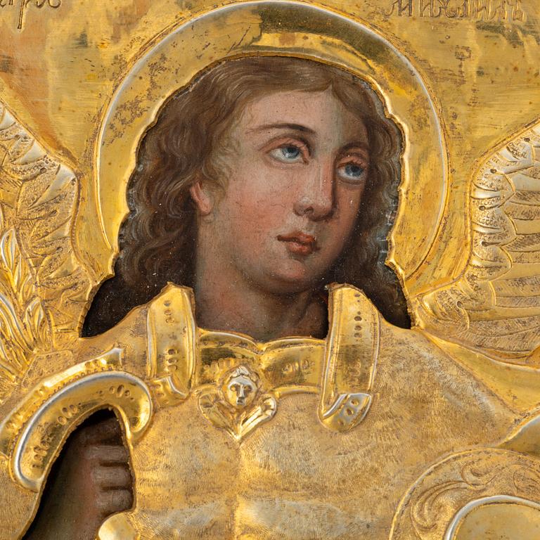 A Russian icon of the Archangel Michael, Arkhangelsk 1857.