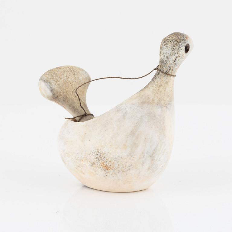 Lars Pirak, a reindeed horn salt cellar, signed.