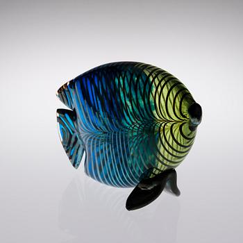 KERTTU NURMINEN, A GLASS SCULPTURE. Fish. Sign. K. Nurminen, Nuutajärvi. Early 1990s.