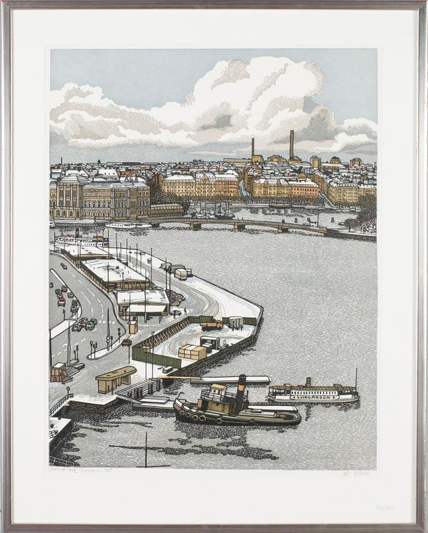 SVENOLOV EHRÉN, färglitografi, signerad, daterad -80 och numrerad V/XXX, HC.