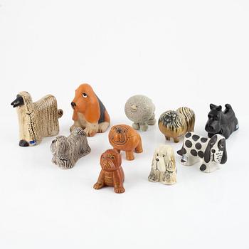 Lisa Larson, a group of ten figurines, Gustavsberg and K-Studion.