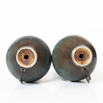 Gunnar Nylund, bordslampor, ett par, stengods, Rörstrand.