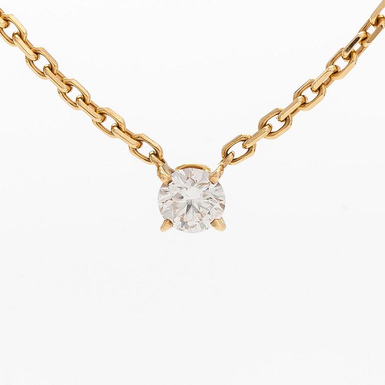 Cartier, halsband, "1895" i 18K guld med briljantslipad diamant.
