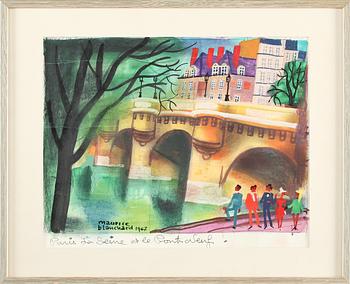 Maurice Blanchard · MAURICE BLANCHARD, blandteknik, signerad och daterad 1967.