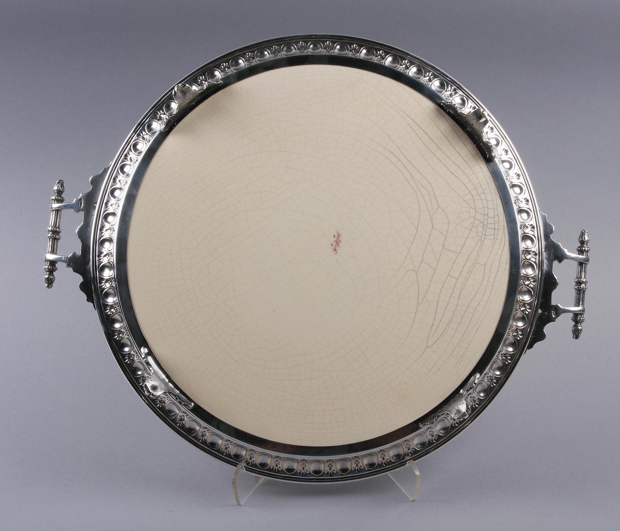 BRICKA, flintgods o nysilver, Rörstrand samt Östberg & L, sekelskiftet 1900.