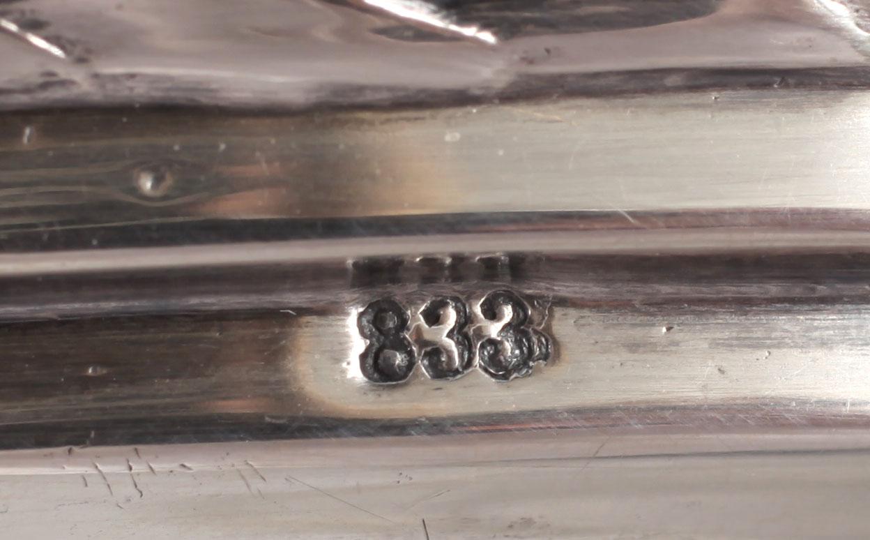 JARDINIERE, silver. Svenska importstämplar.
455gr exkl glas.