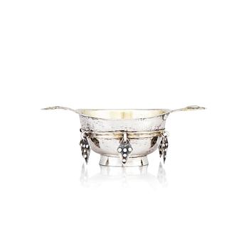 245. A Swedish early 19th century parcel-gilt silver brandy-bowl, marks of Johan Westerberg, (1807-1829) Piteå.