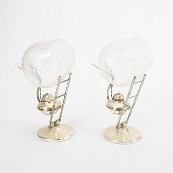 A pair of cognac glasses and warmer  20th century.