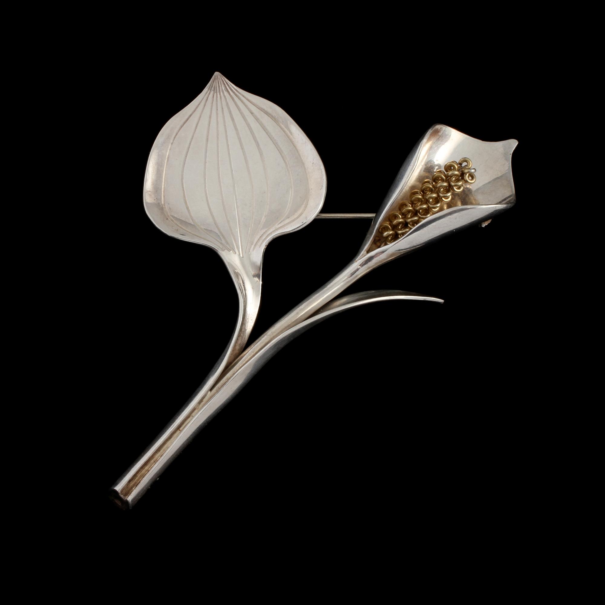 BROSCH, sterlingsilver, Gertrud Engel för A Michelsen, Stockholm, 1955. Vikt 17 g.