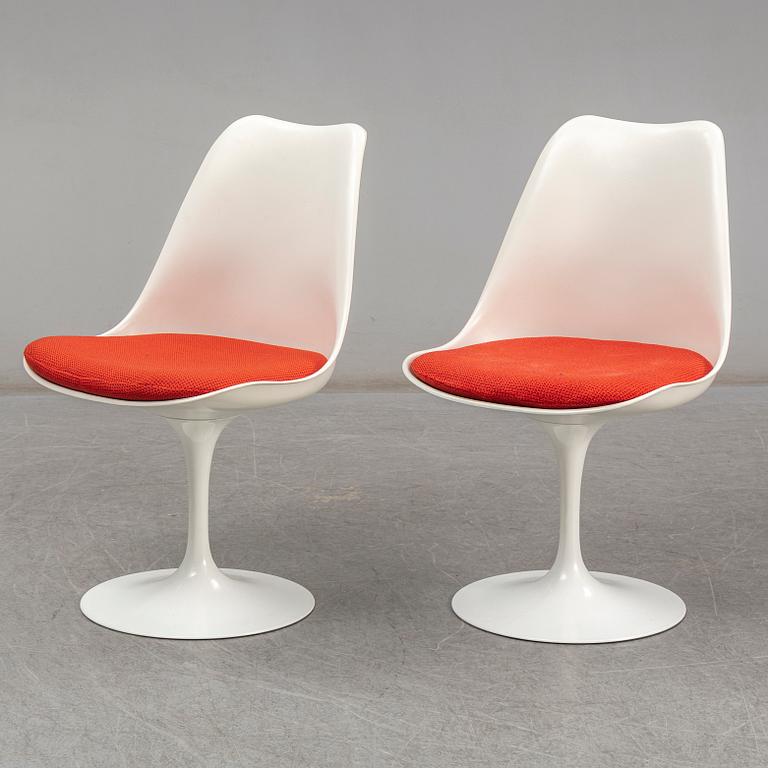 EERO SAARINEN, seven 'Tulip' chairs, from Knoll International.