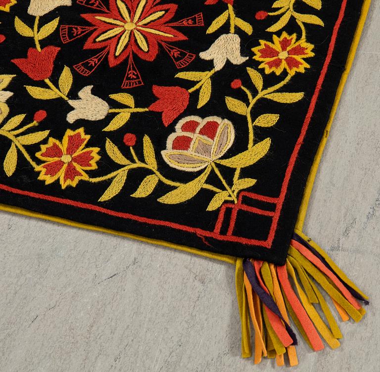 Sled cushion (Sledge cushion) probably Skåne, early 20th century, approx. 95x50 cm.