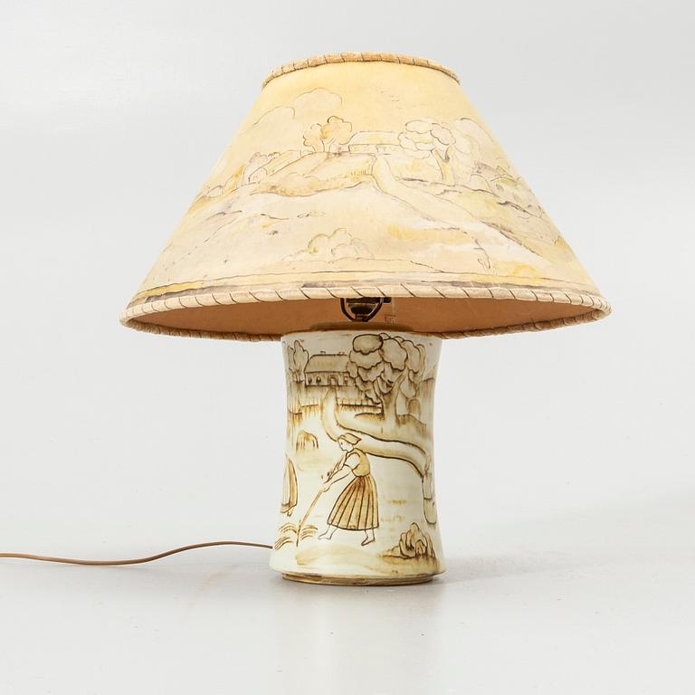 Gertrud Lönegren, Bordslampa, "L147", Rörstrand, 1930/40-tal.