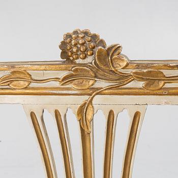 A Gustavian amrchair from Lindome, Sweden, late 18th century.