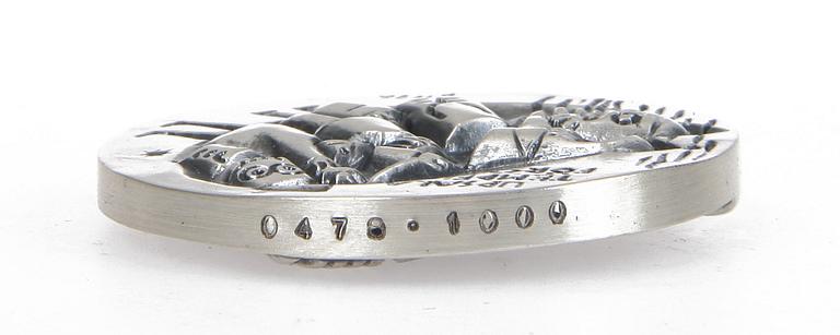 MEDALJSERIE, 60 st, silver, Sporrong. Vikt på silvret ca 3610 gr.