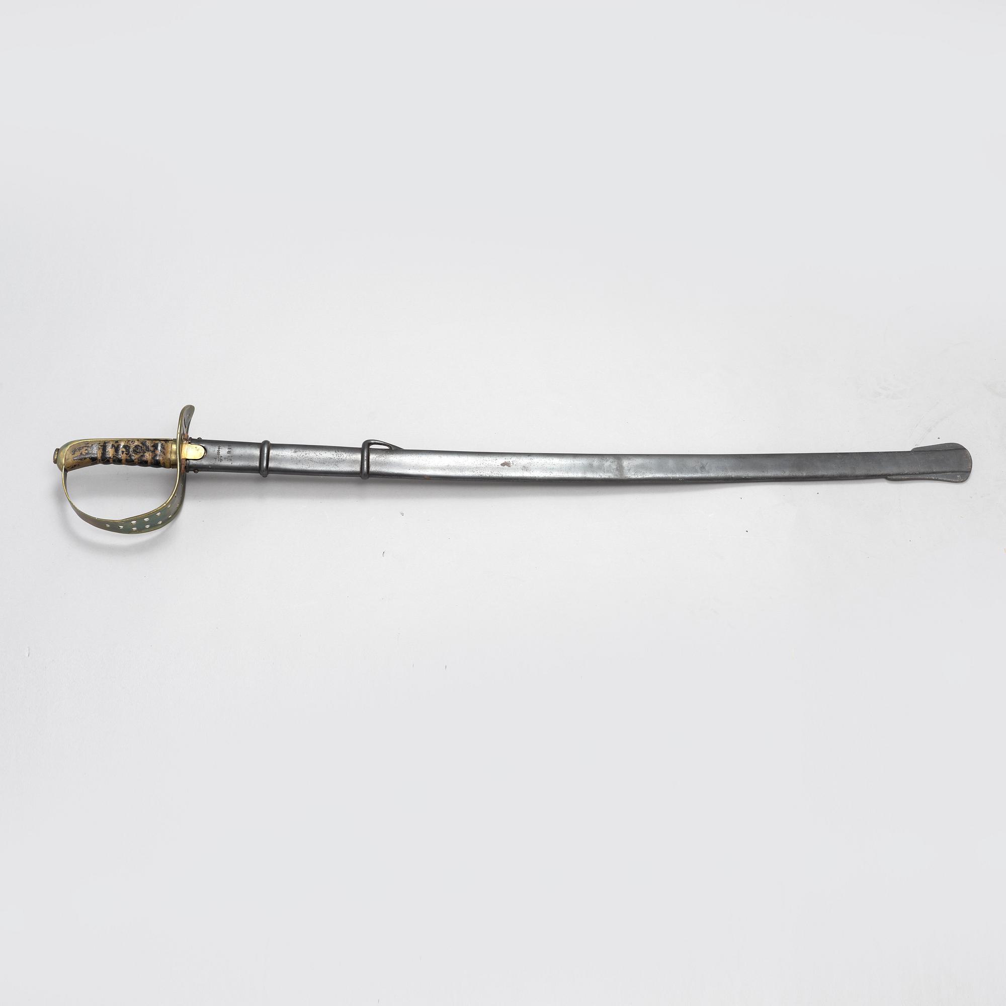 Sabel, svensk, för kavalleriet m/1867-93 med balja.