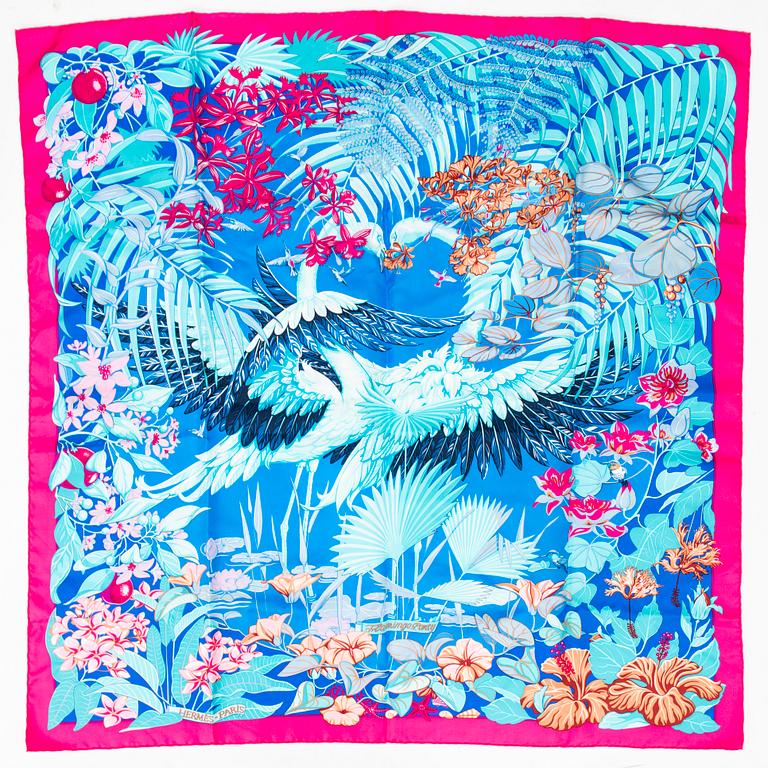 HERMÈS Two Silk Scarves.