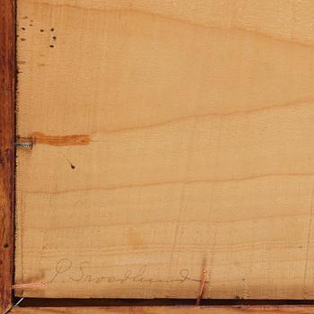 Pelle Swedlund, Sunset with seated woman.