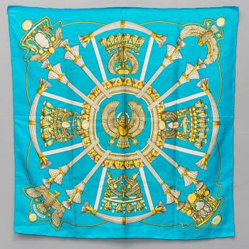 An "Egypte" Hermès silk scarf design Caty Latham.