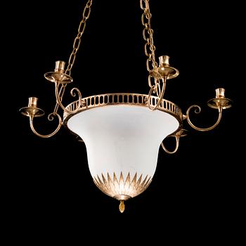 A GUSTAVIAN CHANDELIER, CA 1800.