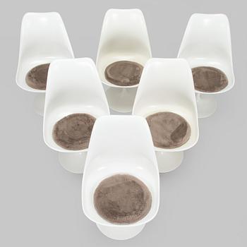 Eero Saarinen, A set of six 'Tulip' chairs, Knoll International.
