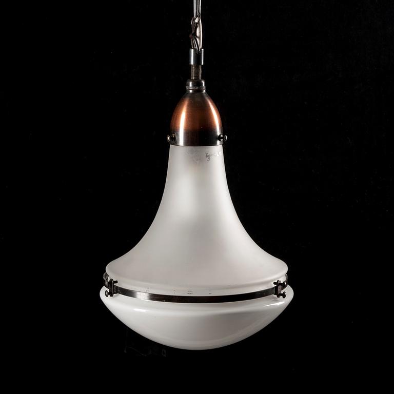 TAKLAMPA, pendant, 1900-talets slut. Tot.höjd 87 cm.