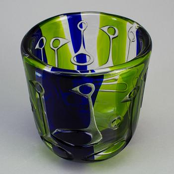 A Vicke Lindstrand glass vase for Kosta glassworks, late 1960´s.