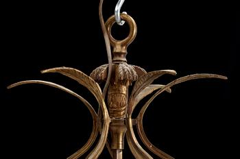 TAKLYKTA, mässing och glas, Louis XVI-stil, 1800/1900-tal. H 82.