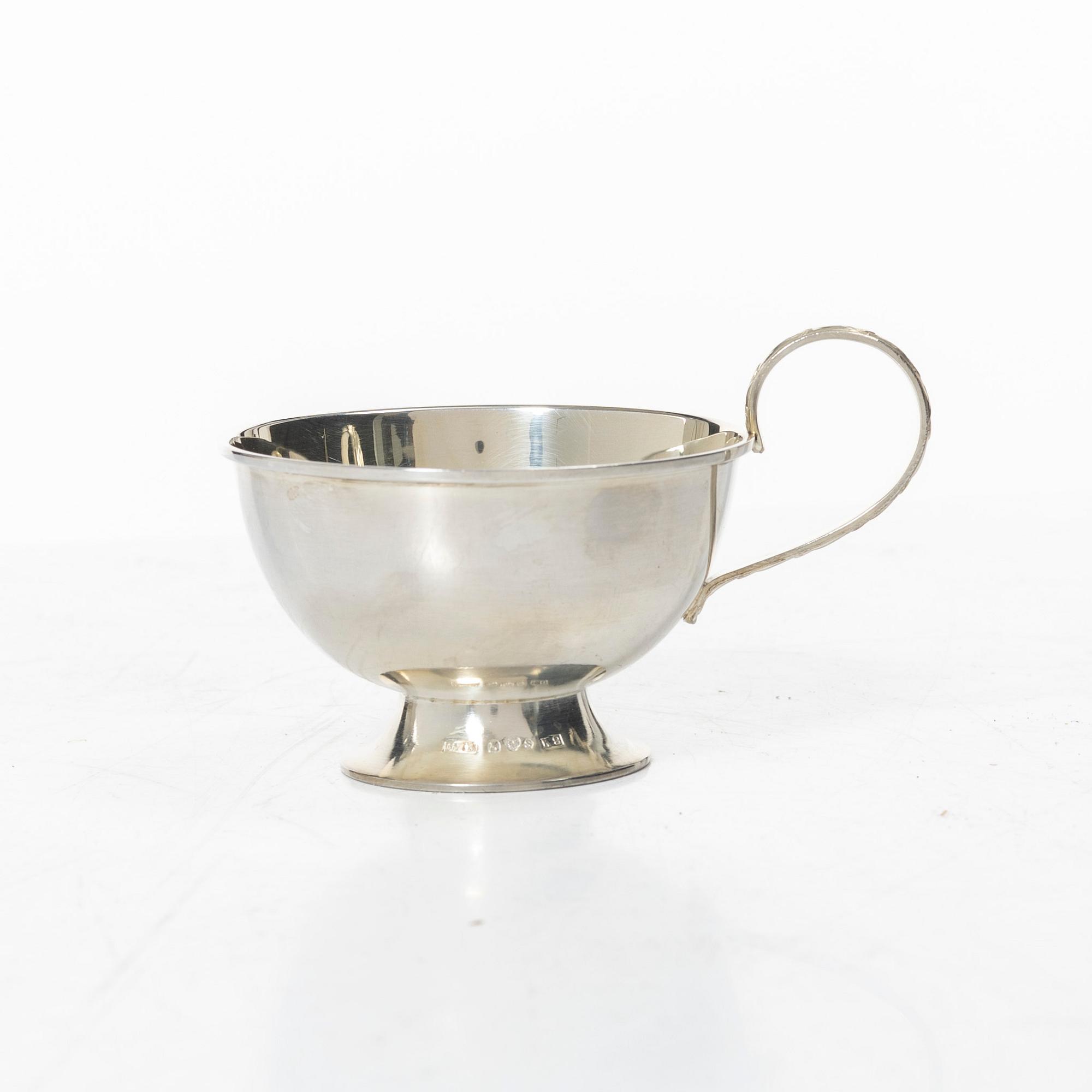 Guldsmedsaktiebolaget (GAB), Punch mugs, 6 pcs, silver, Stockholm 1959-1962.