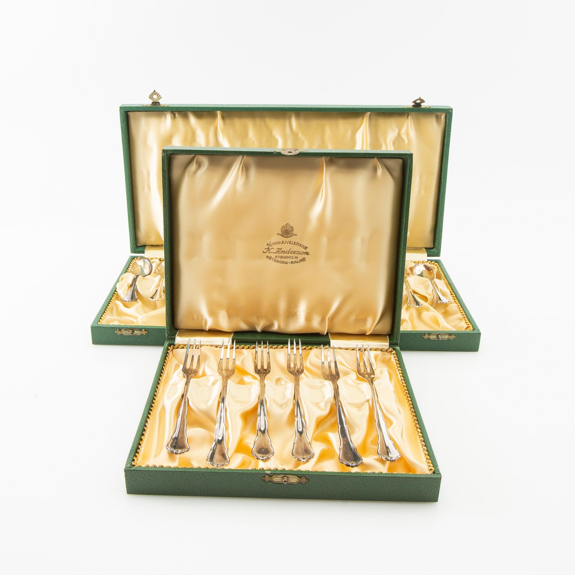 Cutlery 18 dlr silver CG Hallberg/Goldsmith House Stockholm 1950s - 60s.