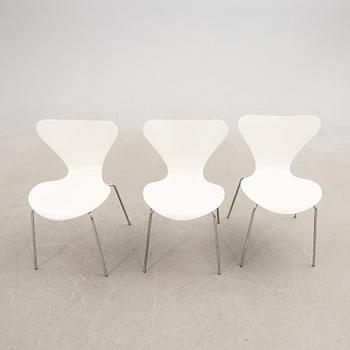 Arne Jacobsen, Chairs 6 pcs, "The Seven" for Fritz Hansen Denmark 1979.