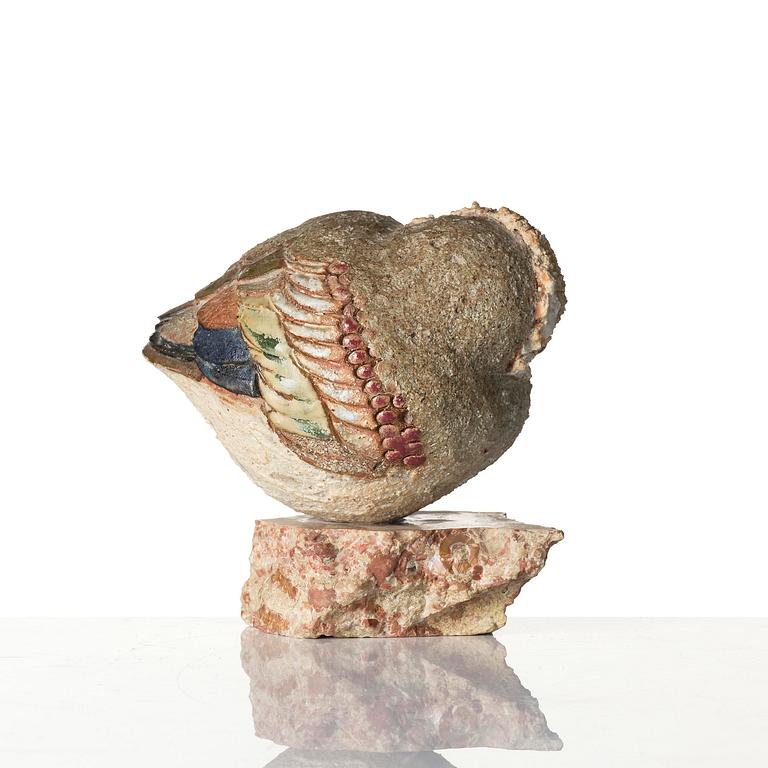 Tyra Lundgren, skulptur, fågel, chamotterat stengods, egen ateljé, Bredkvie, Gotland.