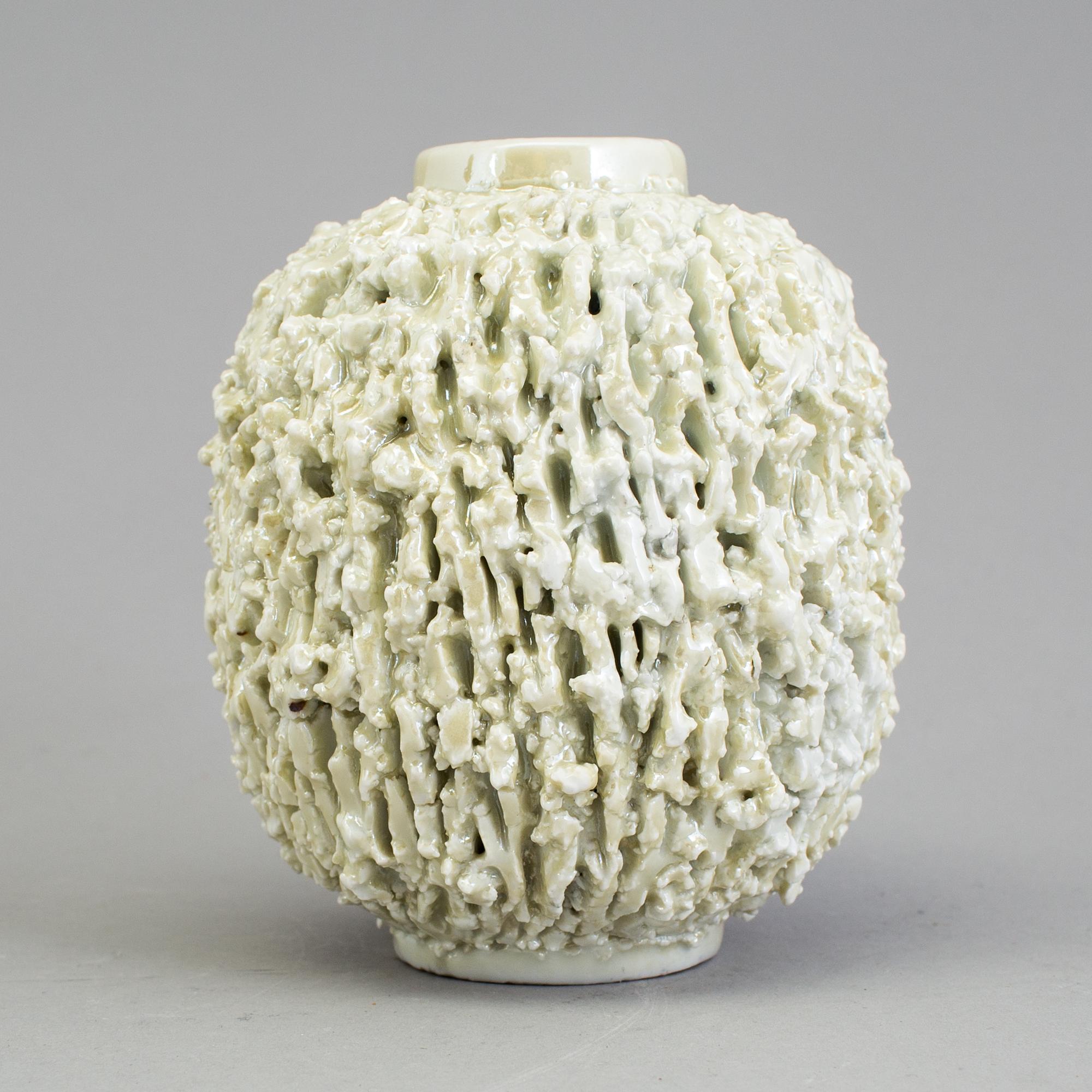 A stoneware "Hedgehog" vase, Gunnar Nylund for Rörstrand.