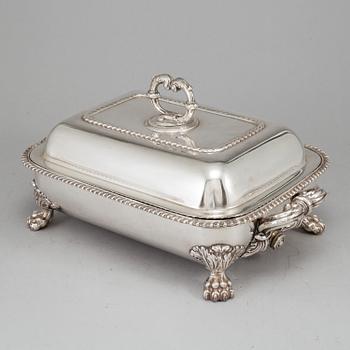 Dubbelkarott med värmeställ, pläter, England 1800-tal.