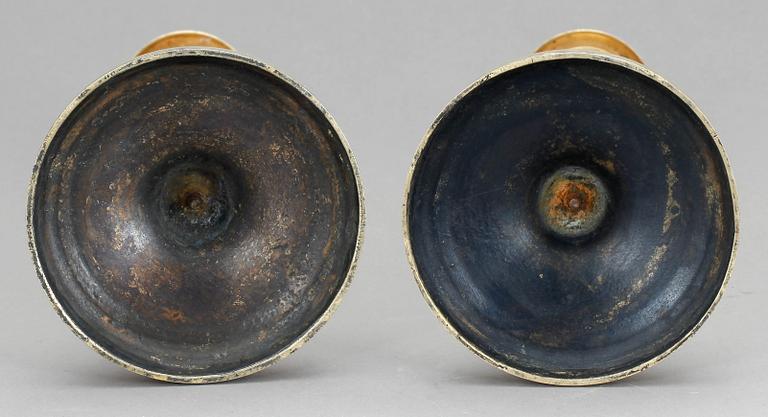 LJUSSTAKAR, ett par, empire, 1800-talets första hälft.