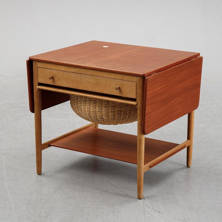 Hans J Wegner, an oak and teak AT-33 sewing table, for Andreas Tuck, Denmark.