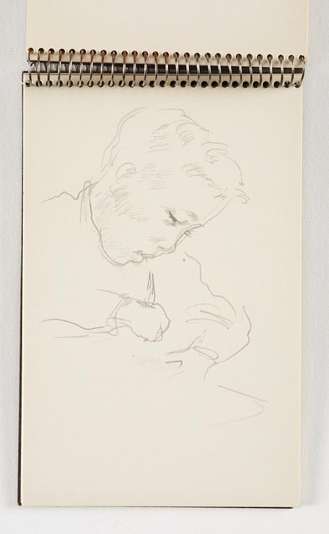 Lotte Laserstein, 10 små skissblock med teckningar.