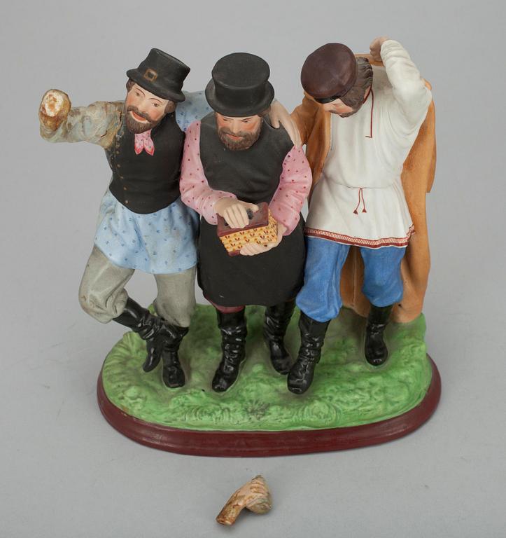 FIGURIN, porslin, Gardner, Moskva 1880-1890.