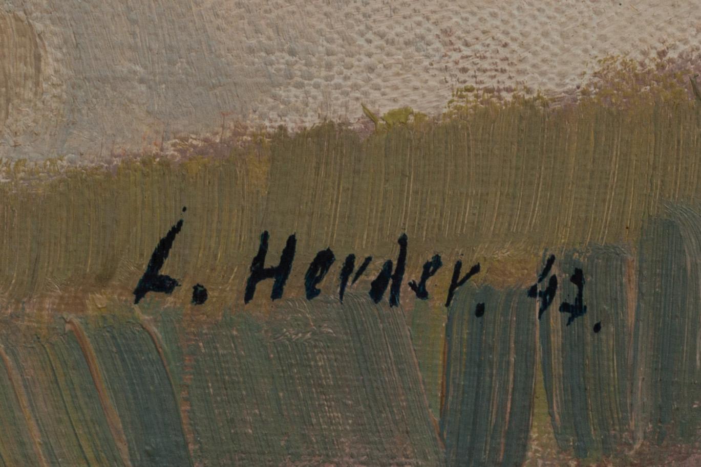 LARS HERDER, oljemålning på duk, signerad och daterad 42.