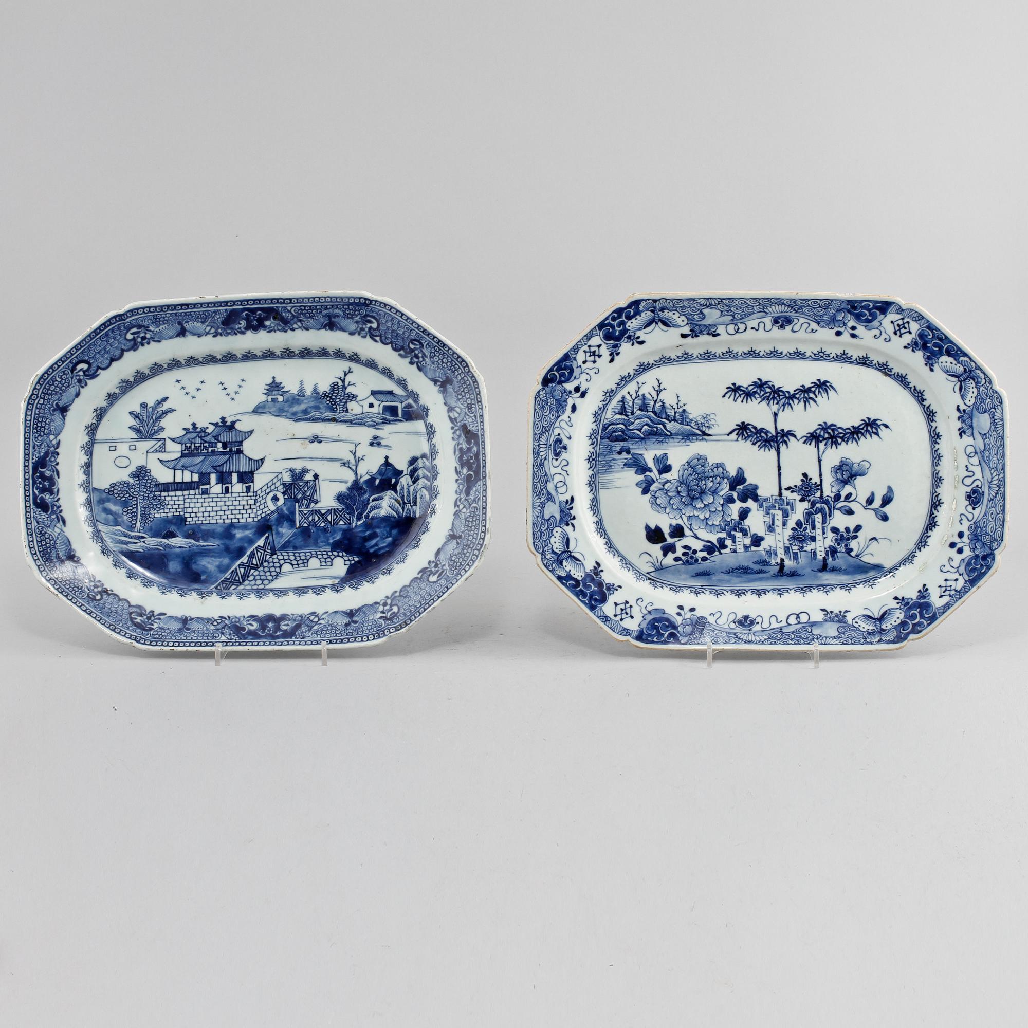 FAT, 2 st, porslin, Kina, 1700-tal.